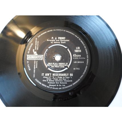 7" 1966. PJ PROBY.YOU'VE COME BACK.LIB 10223. IT AINT NECESS. EXCELLENT