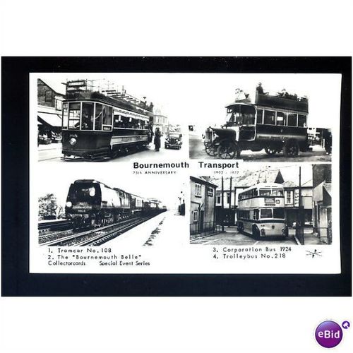 Hampshire BOURNEMOUTH TRANSPORT 75th Anniversary Postcard