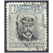 S Rhodesia 1924 SG10 1s Black & Light Blue Fine Used.