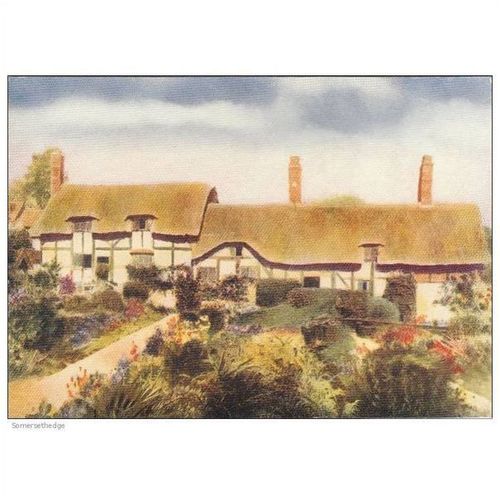 Artist Drawn Anne Hathaway's Cottage Shorttery Warwickshire Postcard (WAR4724)