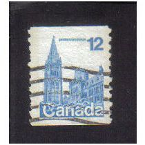 1977 canada houses of parliament 12c booklet/coil f/u sg872b