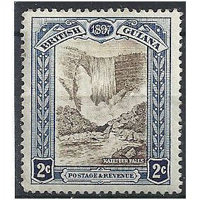 British Guiana 1898 SG217 2c Brown & Indigo Mounted Mint . .