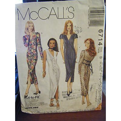 Vintage McCall's 6714 Misses Dress Pattern - Sizes 8 & 10