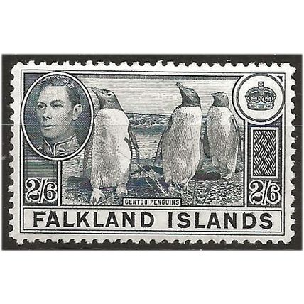 Falkland Islands 1938 SG160 2/6d Slate Fine Mounted Mint . .. .
