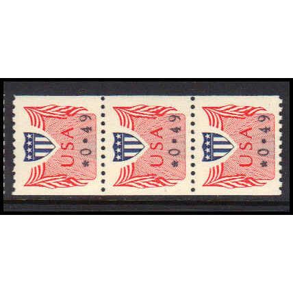 CVP31 49c Shield Very Fine MNH Dry Gum Strip of 3 PA5236