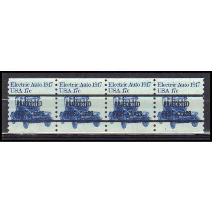 1906a 17c Electric Auto Fine MNH Dry Gum S/4 Type A PreCnx CA0752