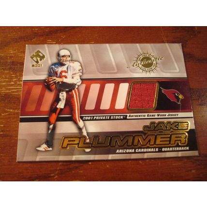 2001 Pacific Private Stock, Patch, JAKE PLUMMER, Cardinals