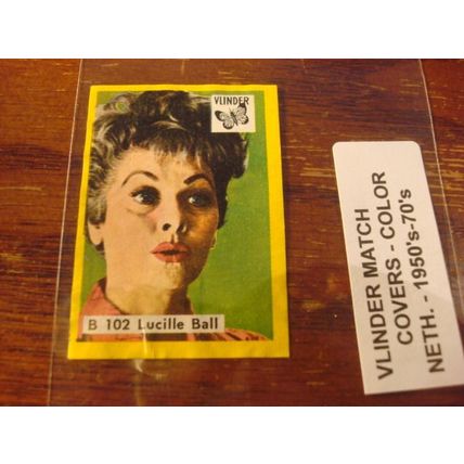 1950-1970, VLINDER Match Covers, 5-Covers, LUCY/BARDOT/WELCH/LOLLOBRIGIDA