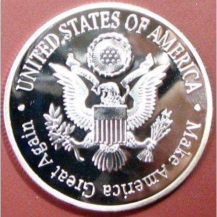 Donald Trump 2025. Challenge Coin. 1.50". Silver Tone. 82b.