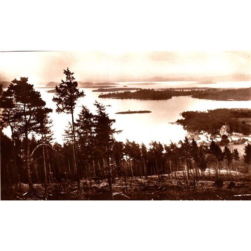 Vintage Sepia Postcard - Luss & the Islands, Loch Lomond, Scotland