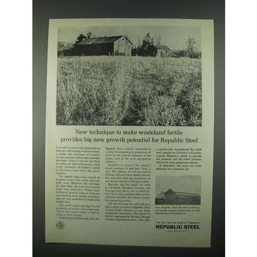 1967 Republic Steel Ad - Make Wasteland Fertile