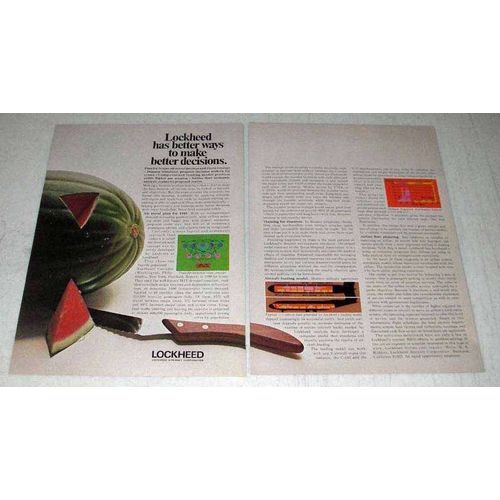 1969 Lockheed Aircraft Ad - Ways to Make Decisions