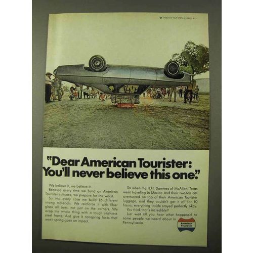 1971 American Tourister Luggage Ad - Never Believe This
