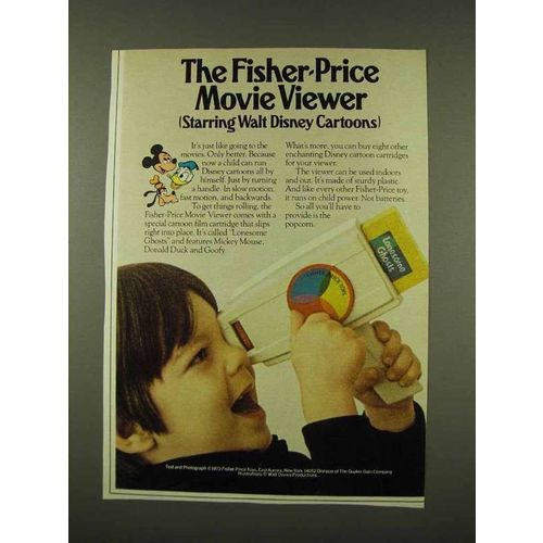 1973 Fisher-Price Movie Viewer Ad - Disney Cartoons