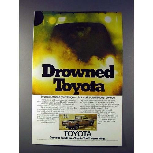 1975 Toyota SR-6 Sport Truck Ad - Drowned Toyota