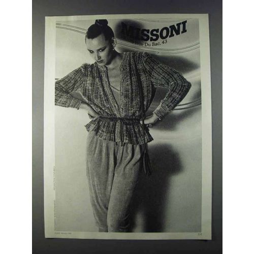 1980 Missoni Fashion Ad