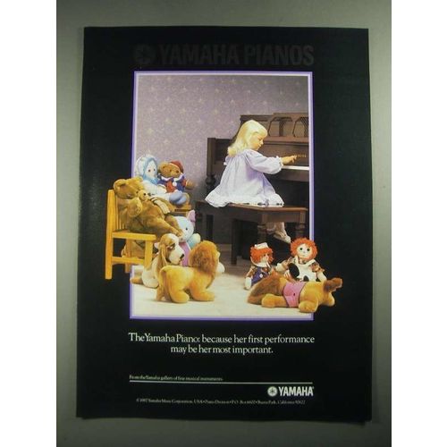 1987 Yamaha Pianos Ad - Her First Performance May Be Most Important