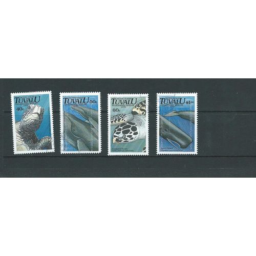 tuvalu stamps sg605 sg 605 marine life vfu