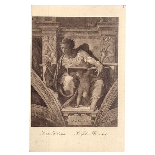 PROFETA DANIELE by MICHELANGELO unused vintage postcard. #