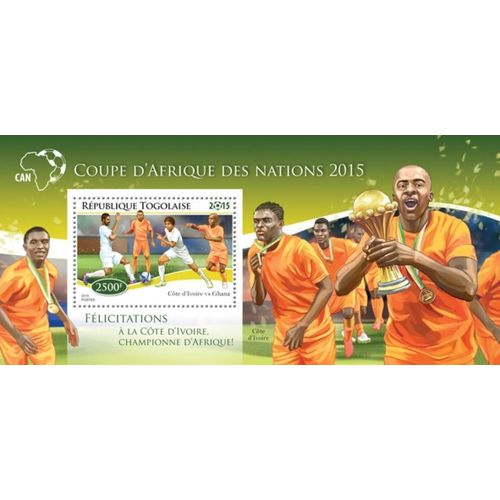 TOGO 2015 SHEET MNH AFRICA CUP OF NATIONS FOOTBALL SOCCER SPORTS FUTBOL 1A