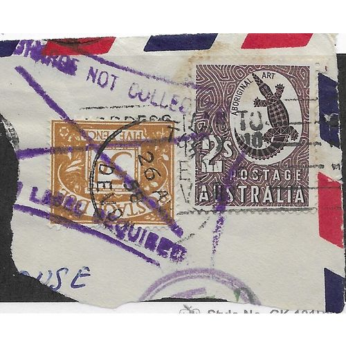 AUS 1948 2/- + GB 5d TO PAY' ON PIECE FINE USED (EBID61-946)