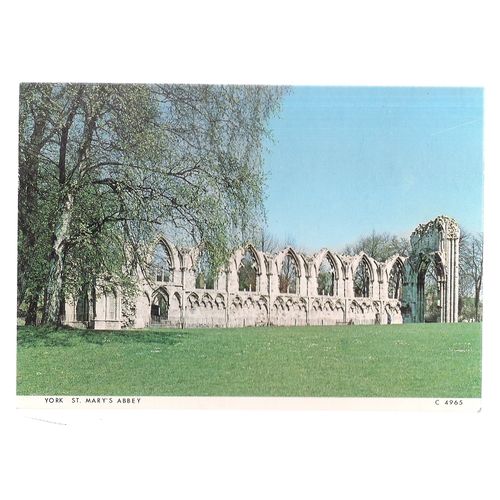 ST. MARY'S ABBEY, YORK.unused vintage postcard by Judges #