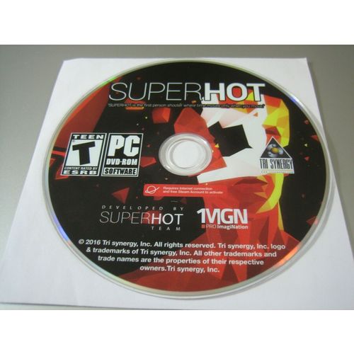 SuperHot (PC DVD, 2016) - Disc Only!!!