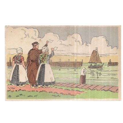 HOLLAND unused vintage postcard Isle of Marken (a) =