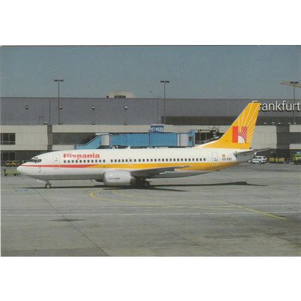 Hispania Boeing B737 3Y0 Civil Aircraft Postcard (A19601)
