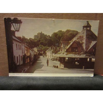 YARN MARKET and CASTLE, DUNSTER, SOMERSET unused vintage postcard by Jarrold =