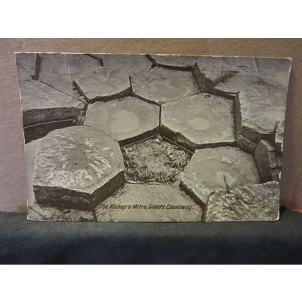 BISHOPS MITRE THE GIANTS CAUSEWAY CO. ANTRIM N. IRELAND used postcard 1940s pm =