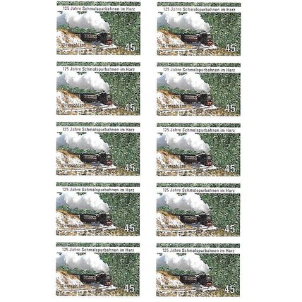 Germany (BRD) SG SB144: 125th Anniv. of Harz Narrow-guage Railways