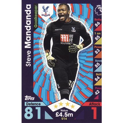 Match Attax 2016/2017 Extra U14 Steve Mandanda Crystal Palace
