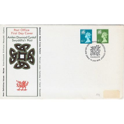 GB 1976 Wales January Definitive set FDC Cardiff pm