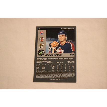 Roman Oksiuta 1993 Classic Pro Hockey Prospects NO. 11