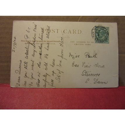 THE TOWER & TOWER BRIDGE, LONDON antique used postcard 1904 pm #