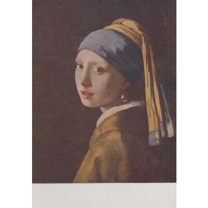 Vermeer The Turban Girl Painting Postcard