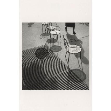 Deserted Restaurant Tables at Luxembourg Gardens Paris Postcard