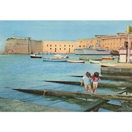 Gaeta Greece Customs Office Nautical School Greek Postcard