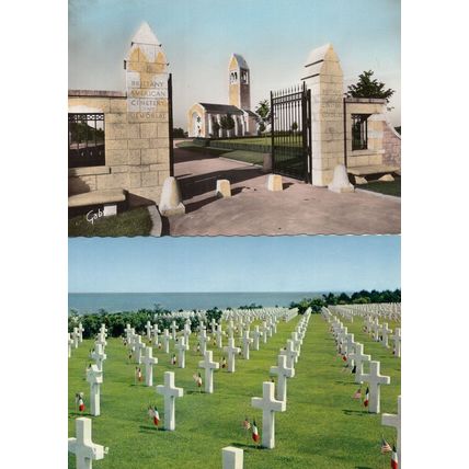 Saint James American Cemetary Entrance & Graveyard 2x Postcard s