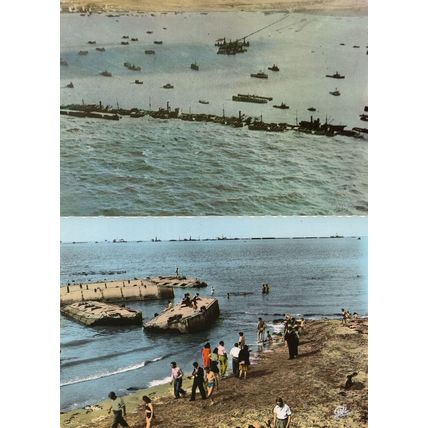 Arromanches Les Bains French 2x Military Postcard s