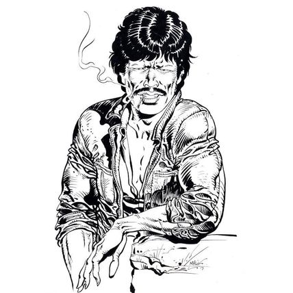 Charles Bronson Limited To 250 Published 1980s Painting Postcard