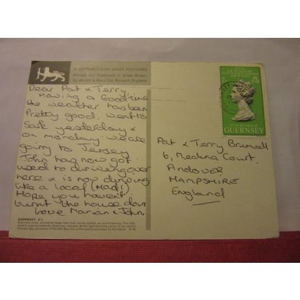 multiview GUERNSEY, used vintage postcard by Jarrold ..1978 pm /