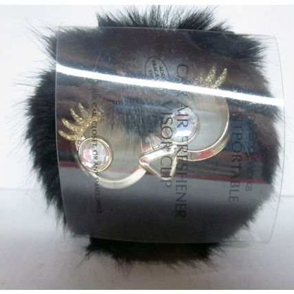 Bath & Body Works Scentportable Visor Clip black Furry Owl