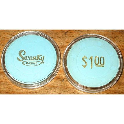 (1) $1. SWANKY CASINO CHIP - HENDERSON, Nevada - 1980