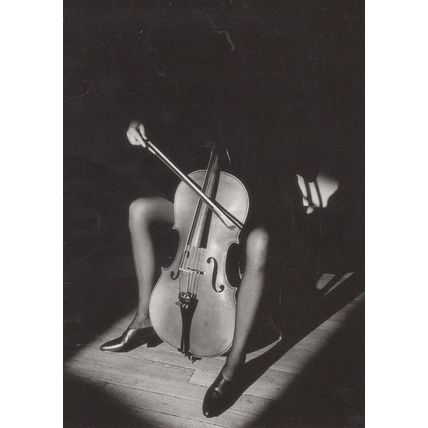 Sexy Cello Bass Player Stiletto High Heels Photo Music Art Postcard