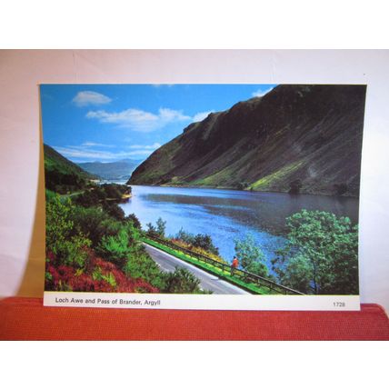 BRANDER PASS, LOCH AWE, ARGYLLSHIRE, SCOTLAND unused postcard dated 1985 =