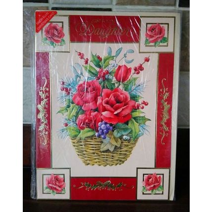 Large Christmas Cards Pack of 10 ( Daughter ) 2 designs