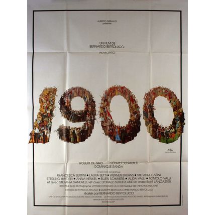 1900 1976 Bernardo Bertolucci, Burt Lancaster, Robert De Niro FRENCH POSTER