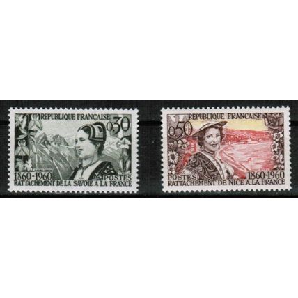 1959 France - Sc# 957-958 Mint NH - Women of Nice & Savoy set of 2
